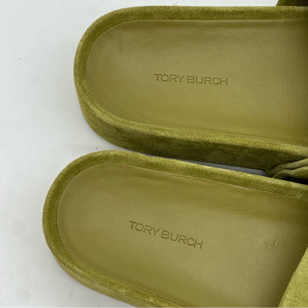 Tory Burch Woven Double T Suede Platform Sandals. Size 9 - Picture 7 of 10